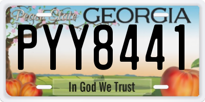 GA license plate PYY8441