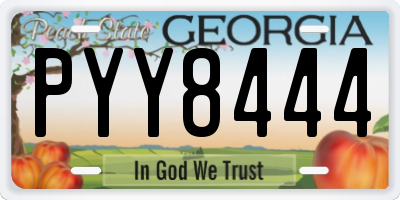 GA license plate PYY8444