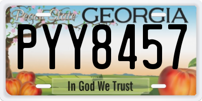 GA license plate PYY8457