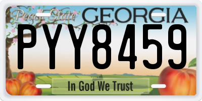 GA license plate PYY8459