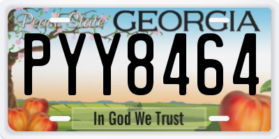 GA license plate PYY8464