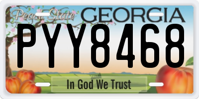 GA license plate PYY8468