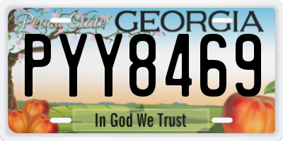 GA license plate PYY8469