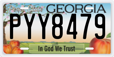 GA license plate PYY8479