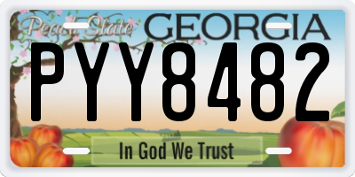GA license plate PYY8482
