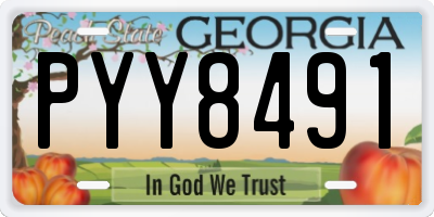 GA license plate PYY8491