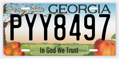 GA license plate PYY8497