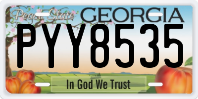 GA license plate PYY8535