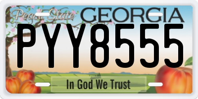 GA license plate PYY8555