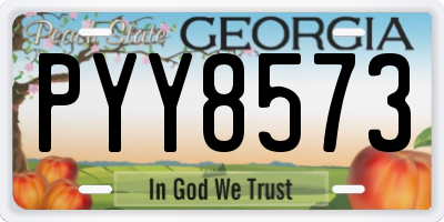 GA license plate PYY8573