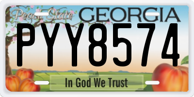GA license plate PYY8574