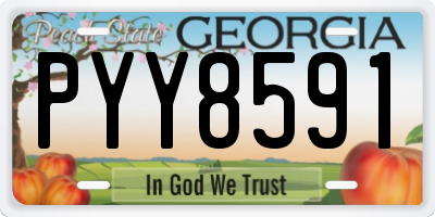 GA license plate PYY8591