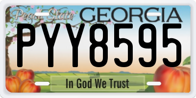 GA license plate PYY8595