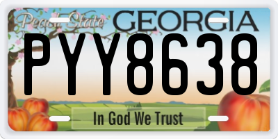 GA license plate PYY8638