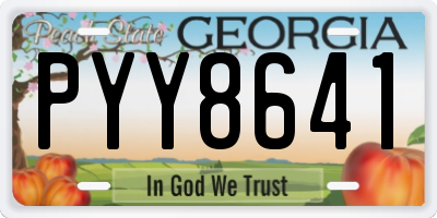 GA license plate PYY8641