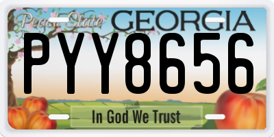 GA license plate PYY8656