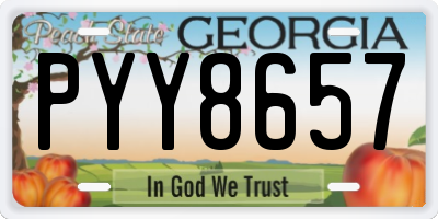 GA license plate PYY8657