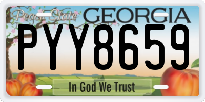 GA license plate PYY8659