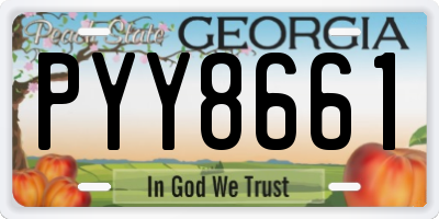 GA license plate PYY8661