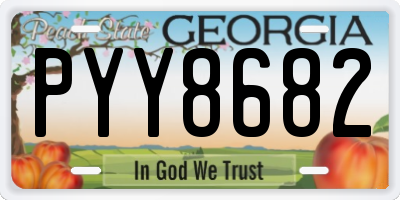 GA license plate PYY8682