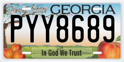GA license plate PYY8689
