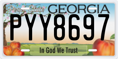 GA license plate PYY8697