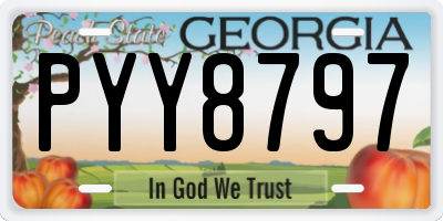 GA license plate PYY8797