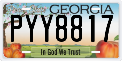 GA license plate PYY8817