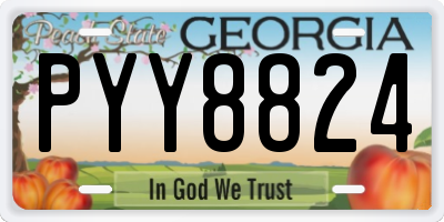 GA license plate PYY8824