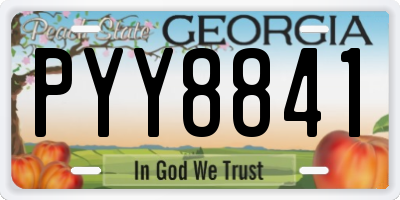 GA license plate PYY8841