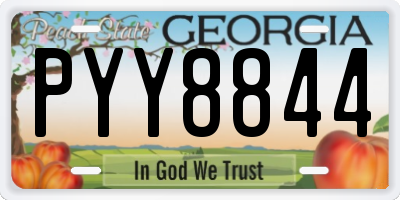 GA license plate PYY8844