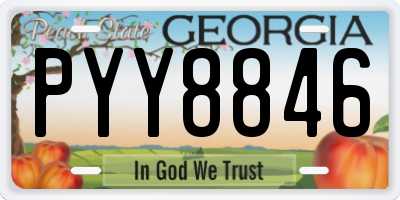 GA license plate PYY8846