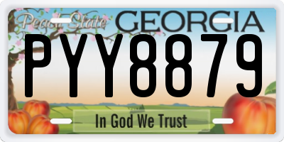GA license plate PYY8879