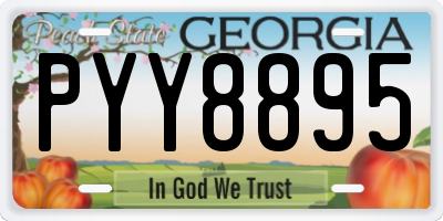 GA license plate PYY8895