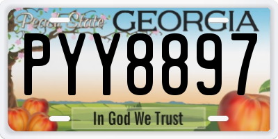 GA license plate PYY8897