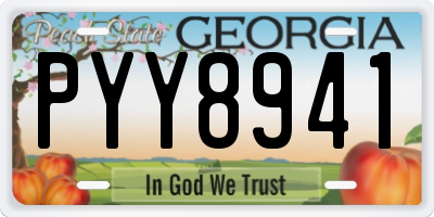 GA license plate PYY8941