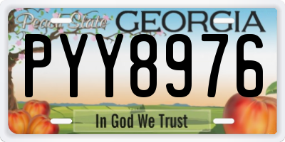 GA license plate PYY8976