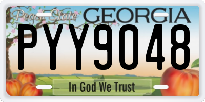 GA license plate PYY9048