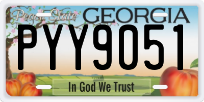 GA license plate PYY9051