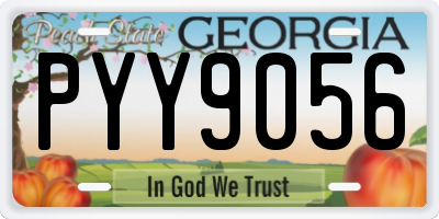 GA license plate PYY9056