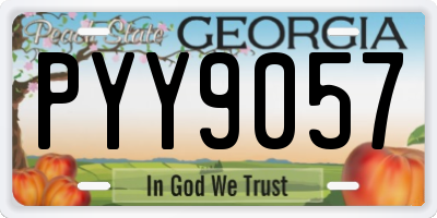GA license plate PYY9057