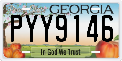 GA license plate PYY9146