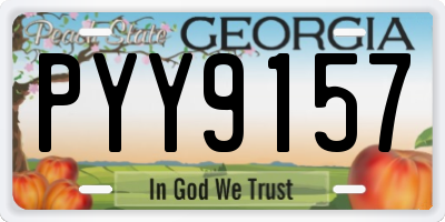 GA license plate PYY9157