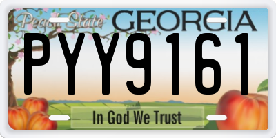GA license plate PYY9161