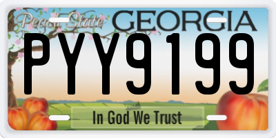 GA license plate PYY9199
