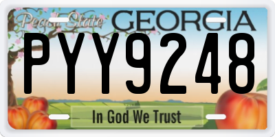 GA license plate PYY9248