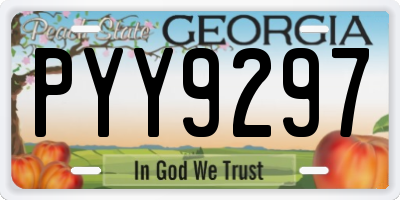 GA license plate PYY9297
