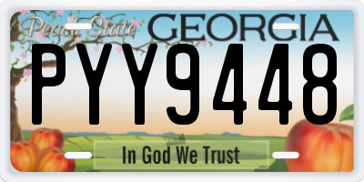 GA license plate PYY9448