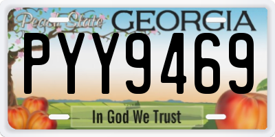 GA license plate PYY9469