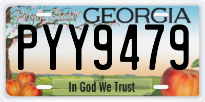 GA license plate PYY9479